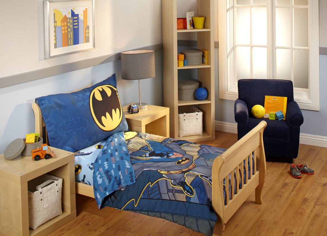 Batman 4 Piece Toddler Bedding Set & Reviews Wayfair